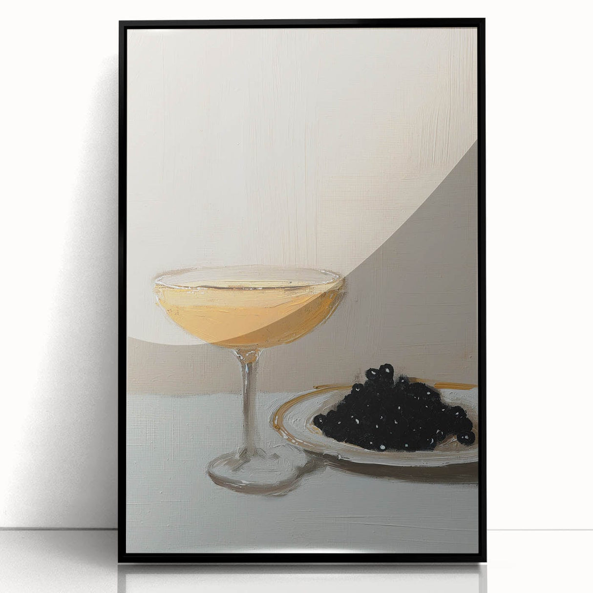 Large abstract wall art in mid-century modernist style, featuring vibrant hues on framed acrylic.