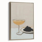 Framed canvas vintage poster art depicting a black and white landscape, ideal for bedroom wall decor.