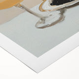 Art deco poster featuring a stylized cocktail, in bold black and golden hues, on rolled canvas.