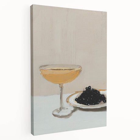 Large stretched canvas featuring a colorful illustration of various fruits and vegetables, ideal for kitchen wall art.