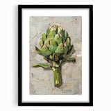 Extra large abstract art print featuring colorful, textured fruits on a black framed canvas, ideal for living room decor.