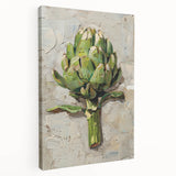 Large stretched canvas featuring an array of colorful fruits, ideal for kitchen wall art.