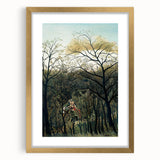 Romantic Forest Scene Wall Art - Enchanting Rendezvous in Nature Decor