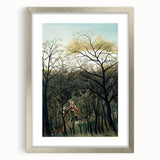 Romantic Forest Scene Wall Art - Enchanting Rendezvous in Nature Decor