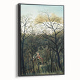 Romantic Forest Scene Wall Art - Enchanting Rendezvous in Nature Decor