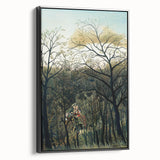 Romantic Forest Scene Wall Art - Enchanting Rendezvous in Nature Decor
