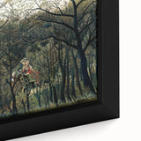 Romantic Forest Scene Wall Art - Enchanting Rendezvous in Nature Decor