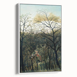 Romantic Forest Scene Wall Art - Enchanting Rendezvous in Nature Decor