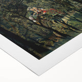 Romantic Forest Scene Wall Art - Enchanting Rendezvous in Nature Decor