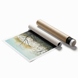 Romantic Forest Scene Wall Art - Enchanting Rendezvous in Nature Decor