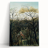 Romantic Forest Scene Wall Art - Enchanting Rendezvous in Nature Decor