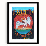 Led Zeppelin U.S. Tour 1975 Poster | Retro Music Wall Art
