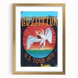 Led Zeppelin U.S. Tour 1975 Poster | Retro Music Wall Art