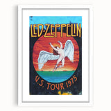 Led Zeppelin U.S. Tour 1975 Poster | Retro Music Wall Art