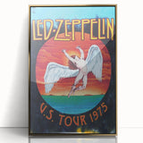 Led Zeppelin U.S. Tour 1975 Poster | Retro Music Wall Art