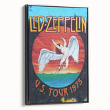 Led Zeppelin U.S. Tour 1975 Poster | Retro Music Wall Art