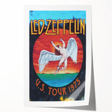 Led Zeppelin U.S. Tour 1975 Poster | Retro Music Wall Art