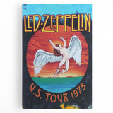 Led Zeppelin U.S. Tour 1975 Poster | Retro Music Wall Art