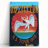 Led Zeppelin U.S. Tour 1975 Poster | Retro Music Wall Art
