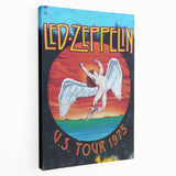 Led Zeppelin U.S. Tour 1975 Poster | Retro Music Wall Art