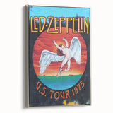 Led Zeppelin U.S. Tour 1975 Poster | Retro Music Wall Art