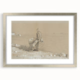Realism Art Print - Looking Out by Winslow Homer, Nautical Scene