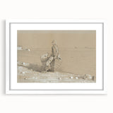 Realism Art Print - Looking Out by Winslow Homer, Nautical Scene