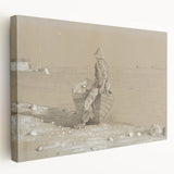 Realism Art Print - Looking Out by Winslow Homer, Nautical Scene