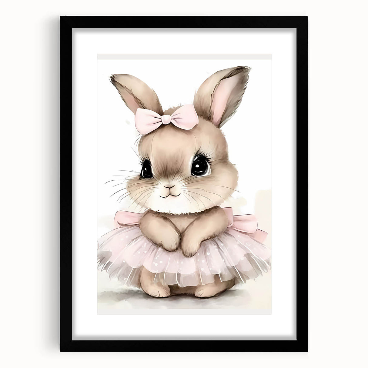 Adorable Bunny Girls Room Wall Art – Nursery & Kids Room Print