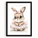 Adorable Bunny Girls Room Wall Art – Nursery & Kids Room Print