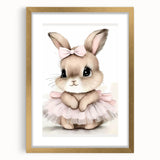 Adorable Bunny Girls Room Wall Art – Nursery & Kids Room Print