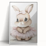 Adorable Bunny Girls Room Wall Art – Nursery & Kids Room Print