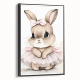 Adorable Bunny Girls Room Wall Art – Nursery & Kids Room Print