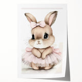 Adorable Bunny Girls Room Wall Art – Nursery & Kids Room Print