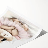 Adorable Bunny Girls Room Wall Art – Nursery & Kids Room Print