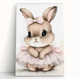 Adorable Bunny Girls Room Wall Art – Nursery & Kids Room Print