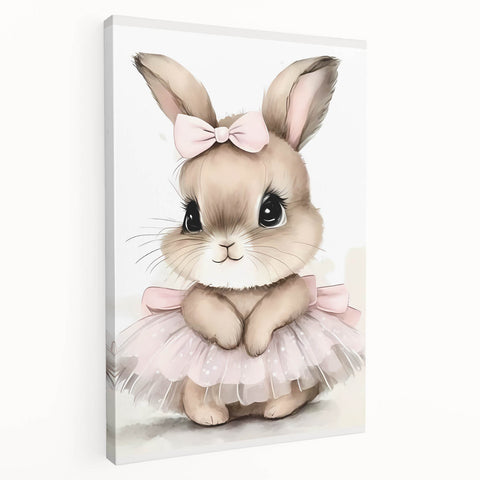 Adorable Bunny Girls Room Wall Art – Nursery & Kids Room Print