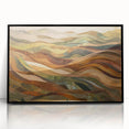 Large abstract wall art featuring autumnal shades on framed acrylic, ideal for modern living room decor.