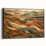 Black and white landscape painting of trees in autumn on framed canvas, ideal for bedroom wall decor.