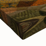 Large art of a black and white landscape painting on stretched canvas, depicting a serene tree in fall.