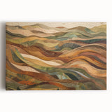 Large black and white abstract depiction of autumn trees on stretched canvas, suitable for kitchen wall art.