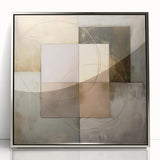 Elegant Geometric Wall Art – Gold & Green Modern Canvas Print