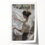 Abstract figurative rolled print showcasing vibrant colors and fluid shapes, perfect for modern home decor. Packaged securely in a protective cardboard tube.