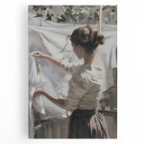 Abstract figurative stretched canvas artwork showcasing vibrant colors and dynamic shapes, perfect for modern home decor, adding a unique artistic flair to any room.