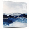 Modern Abstract Wall Art – Navy and Gray Geometric Canvas