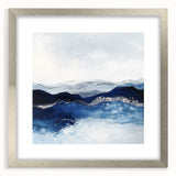 Modern Abstract Wall Art – Navy and Gray Geometric Canvas