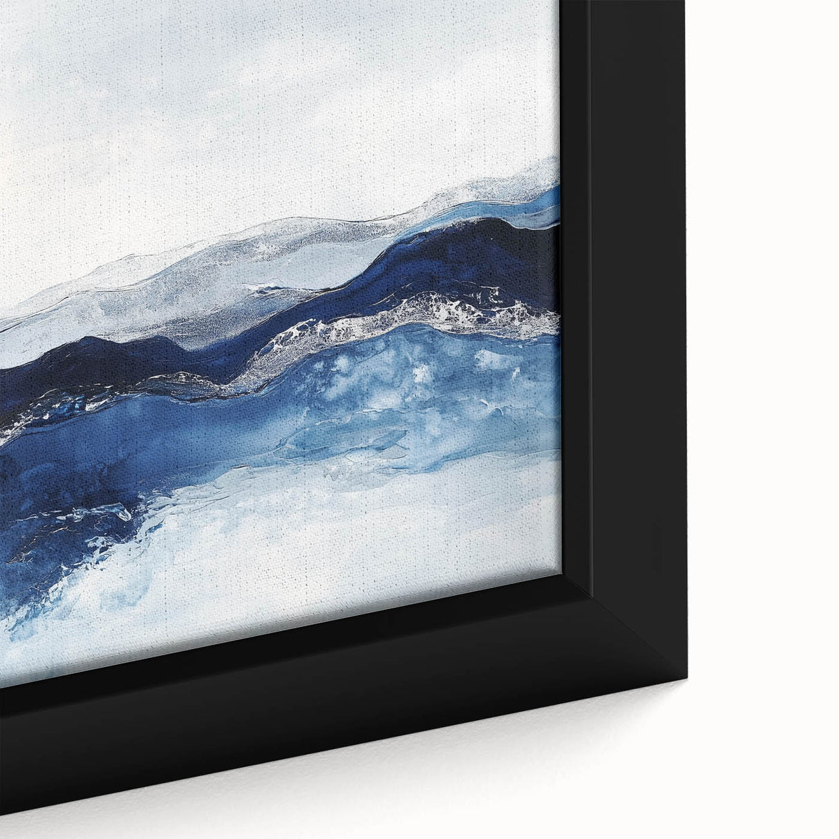 Modern Abstract Wall Art – Navy and Gray Geometric Canvas
