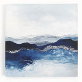 Modern Abstract Wall Art – Navy and Gray Geometric Canvas