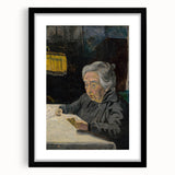 Expressionist Art - Reading Old Lady Abstract Wall Art for Sale