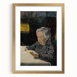 Expressionist Art - Reading Old Lady Abstract Wall Art for Sale